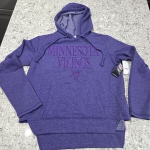 Womens Medium Ultra Soft NFL Minnesota Vikings Hooded Sweatshirt Hoodie - NEW